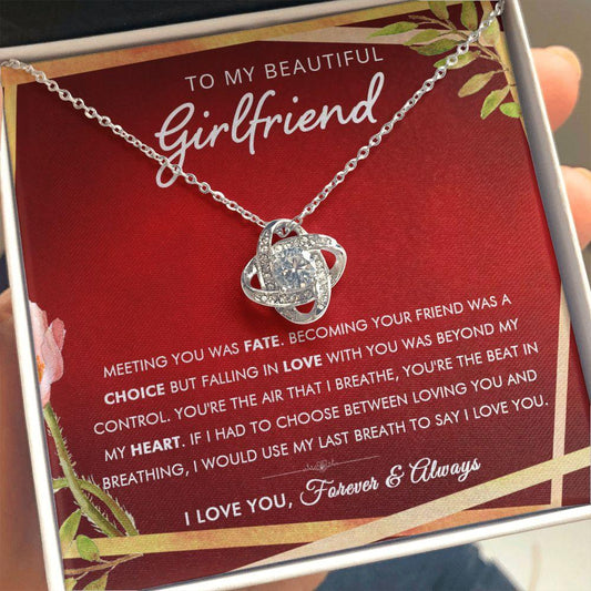 To My Beautiful Girlfriend - Fate - Love Knot Necklace - Everyoou