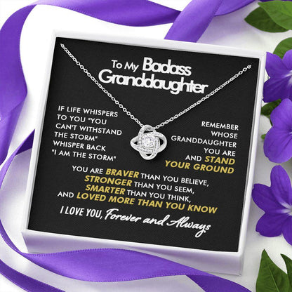 To My Badass Granddaughter - Believe in You - Love Knot Necklace - Everyoou