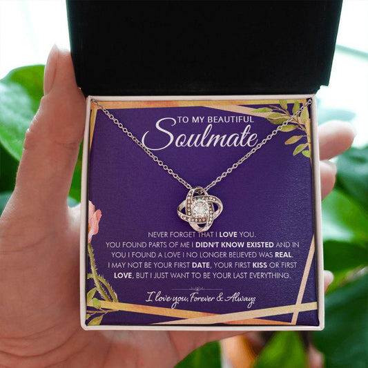 To My Beautiful Soulmate - Found You - Love Knot Necklace - Everyoou