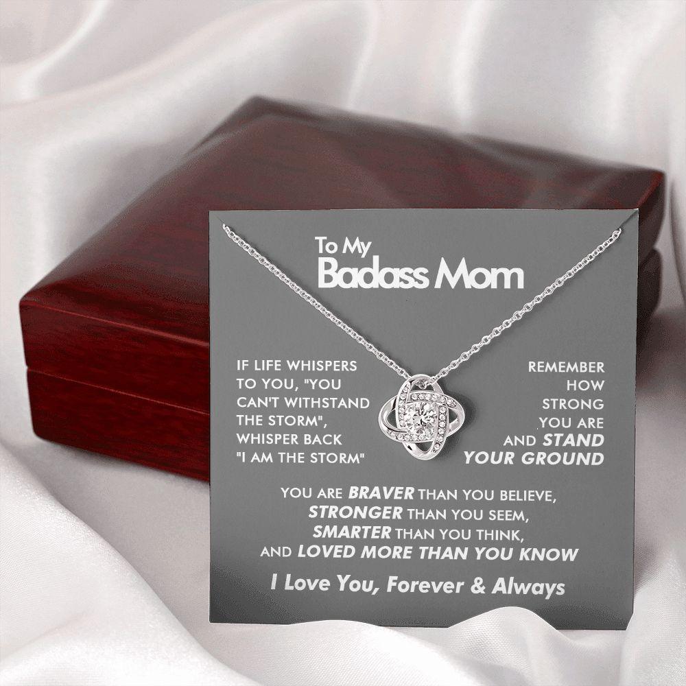To My Badass Mom - Loved More - Love Knot Necklace - Everyoou
