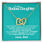 To My Badass Daughter - Stand Your Ground - Interlocking Hearts Necklace - Love Dad - Everyoou