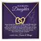 To My Beautiful Daughter - The Way You Are - Interlocking Hearts Necklace - Everyoou