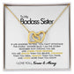 To My Badass Sister - Stand Your Ground - Interlocking Hearts Necklace - Everyoou