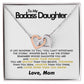 To My Badass Daughter - Stand Your Ground - Interlocking Hearts Necklace - Love Mom - Everyoou