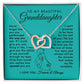 To My Beautiful Granddaughter - Miracle Of My Life - Interlocking Hearts Necklace - Everyoou