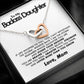 To My Badass Daughter - Interlocking Hearts Necklace - Love Mom - Everyoou