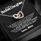 To My Badass Daughter - Stand Your Ground - Interlocking Hearts Necklace - Love Mom - Everyoou