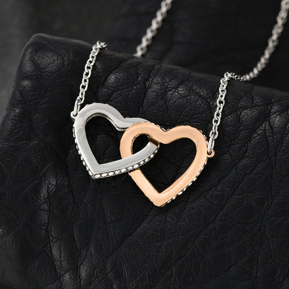 To My Badass Daughter - Interlocking Hearts Necklace - Love Mom - Everyoou