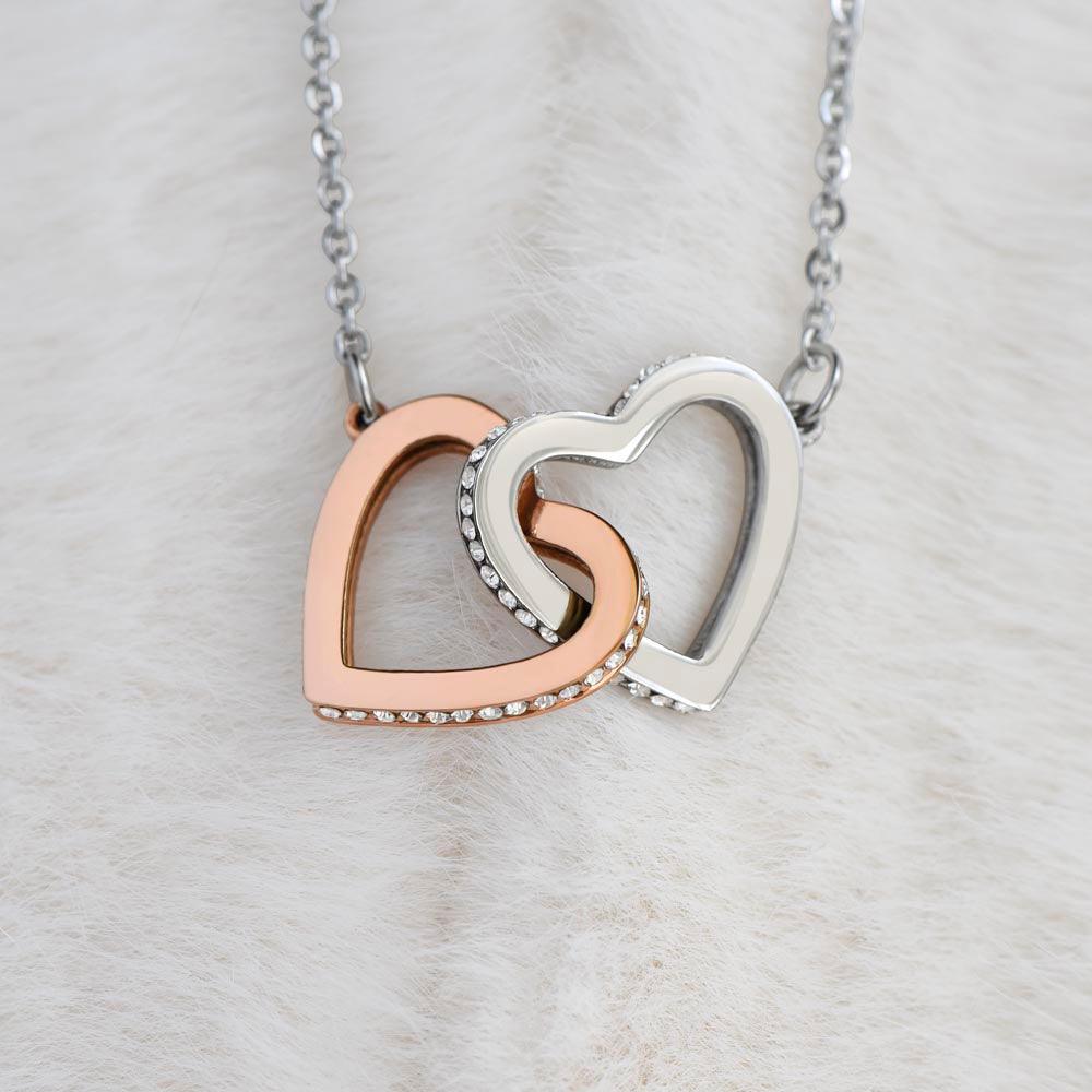 To My Amazing Daughter - Tied To You - Interlocking Hearts Necklace - Everyoou