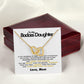 To My Badass Daughter - Stand Your Ground - Interlocking Hearts Necklace - Love Mom - Everyoou