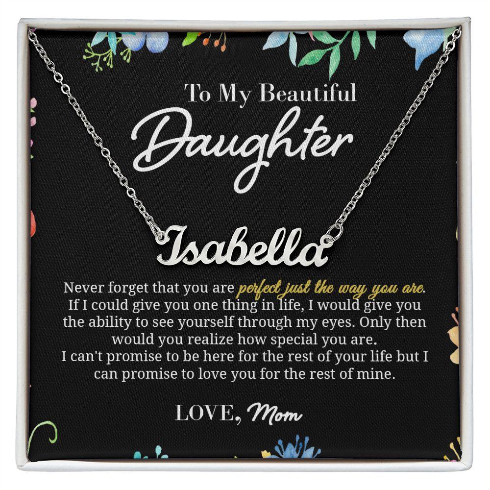 To My Beautiful Daughter - How Special You Are - Personalized Name Necklace - Everyoou