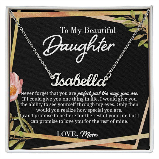 To My Beautiful Daughter - How Special You Are - Personalized Name Necklace - Everyoou