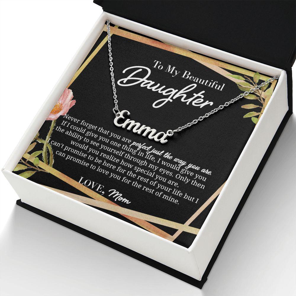 To My Beautiful Daughter - How Special You Are - Personalized Name Necklace - Everyoou