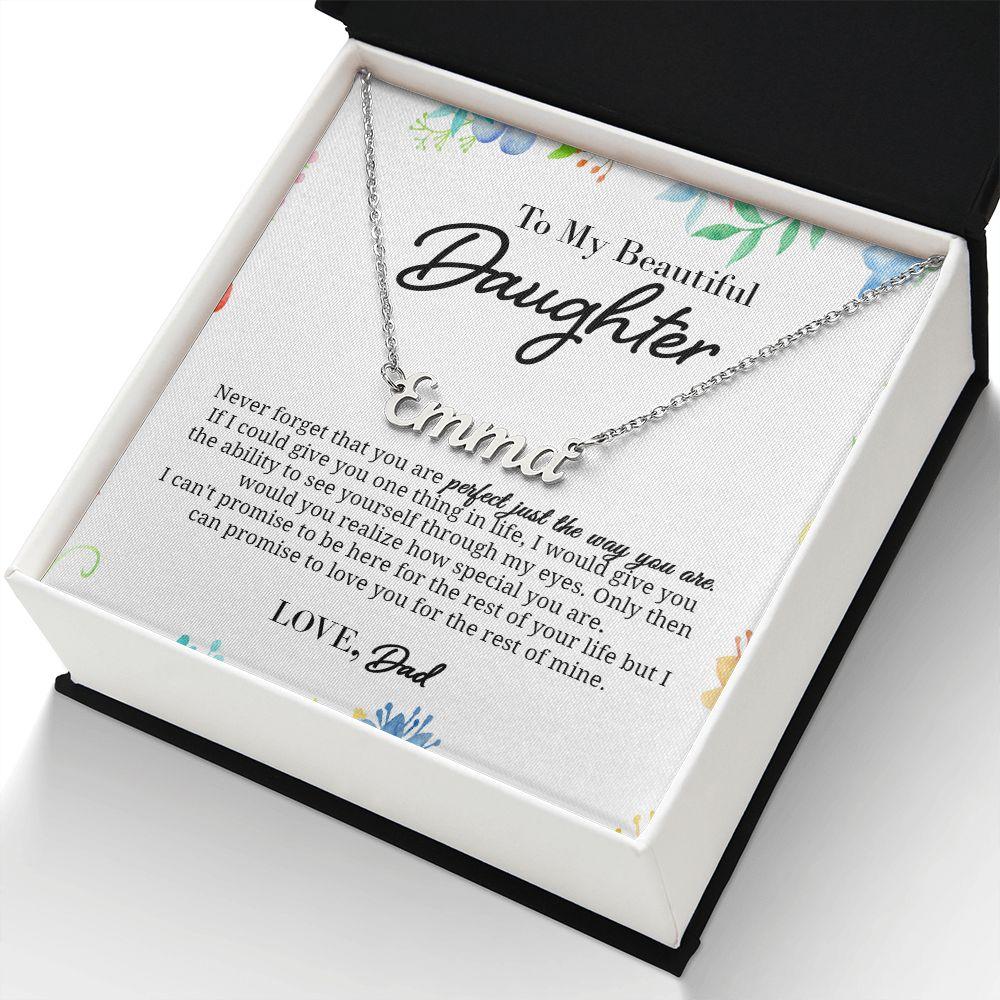 To My Beautiful Daughter - How Special You Are - Personalized Name Necklace - Everyoou