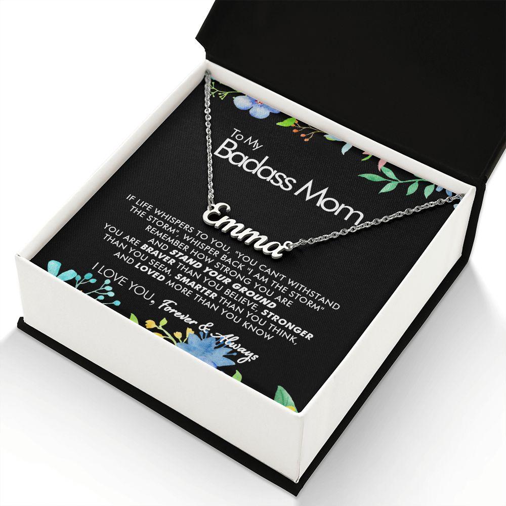 To My Badass Mom - Whispers - Personalized Name Necklace - Everyoou