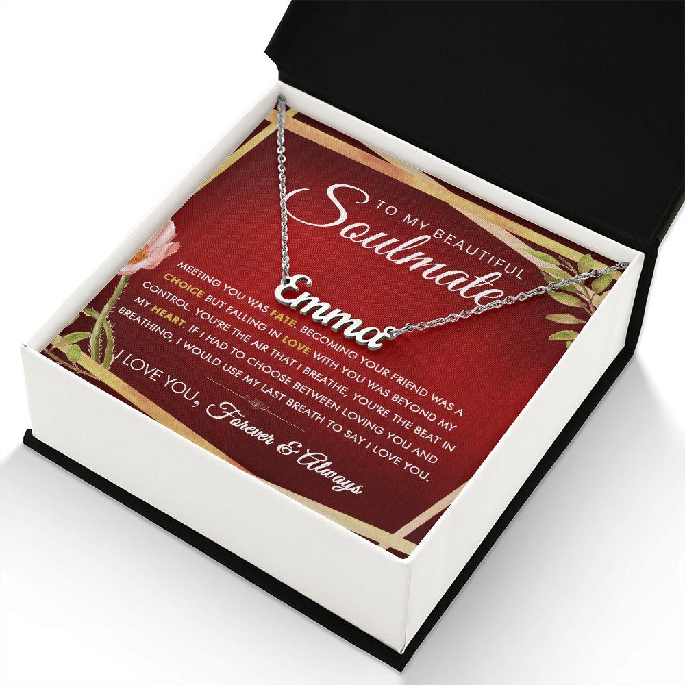 To My Beautiful Soulmate - Last - Personalized Name Necklace - Everyoou