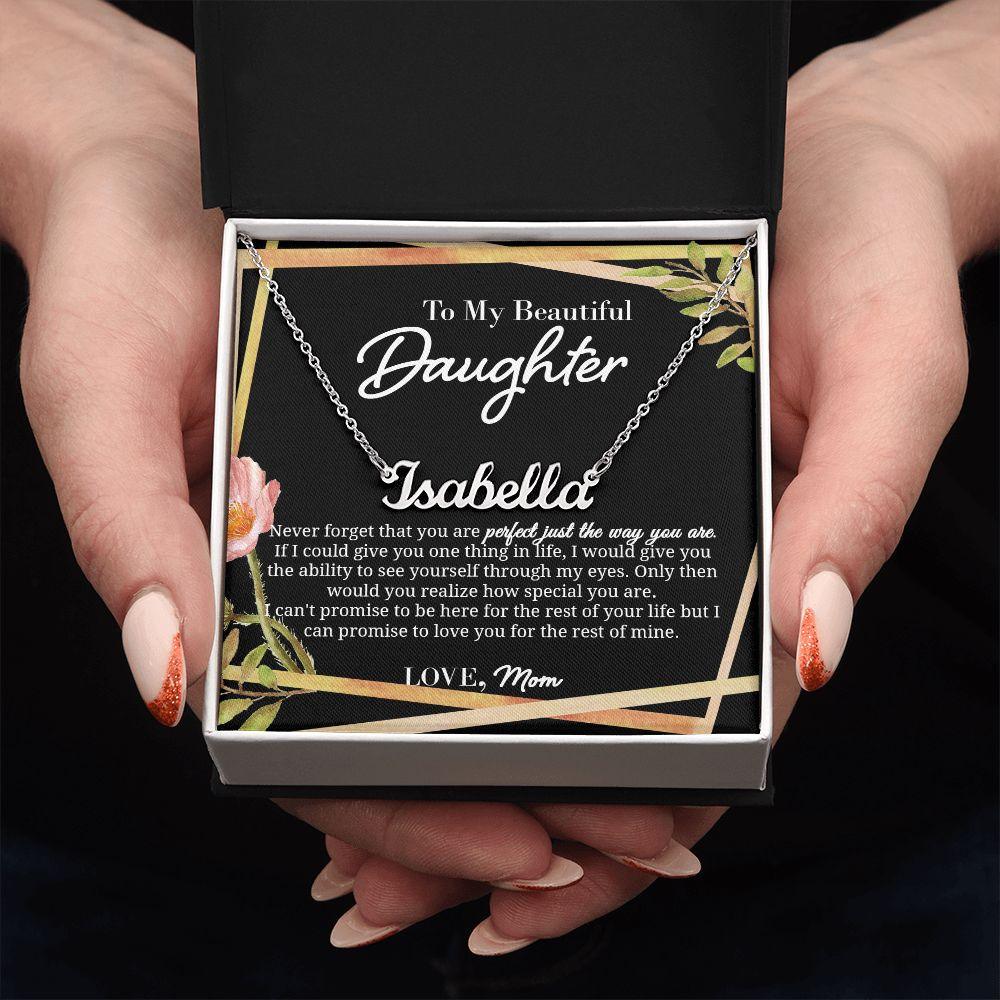 To My Beautiful Daughter - How Special You Are - Personalized Name Necklace - Everyoou