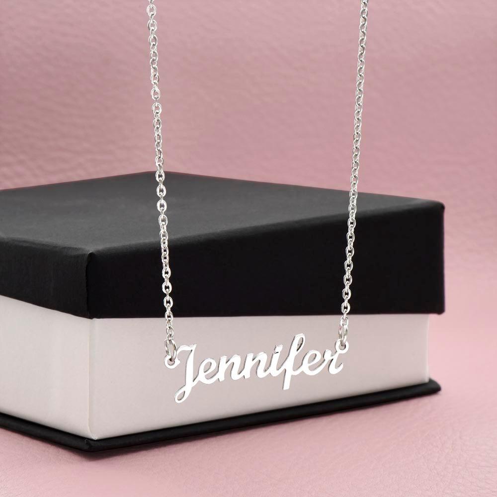 To My Badass Wife - Stronger - Personalized Name Necklace - Everyoou