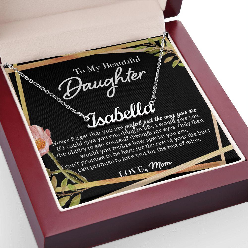 To My Beautiful Daughter - How Special You Are - Personalized Name Necklace - Everyoou