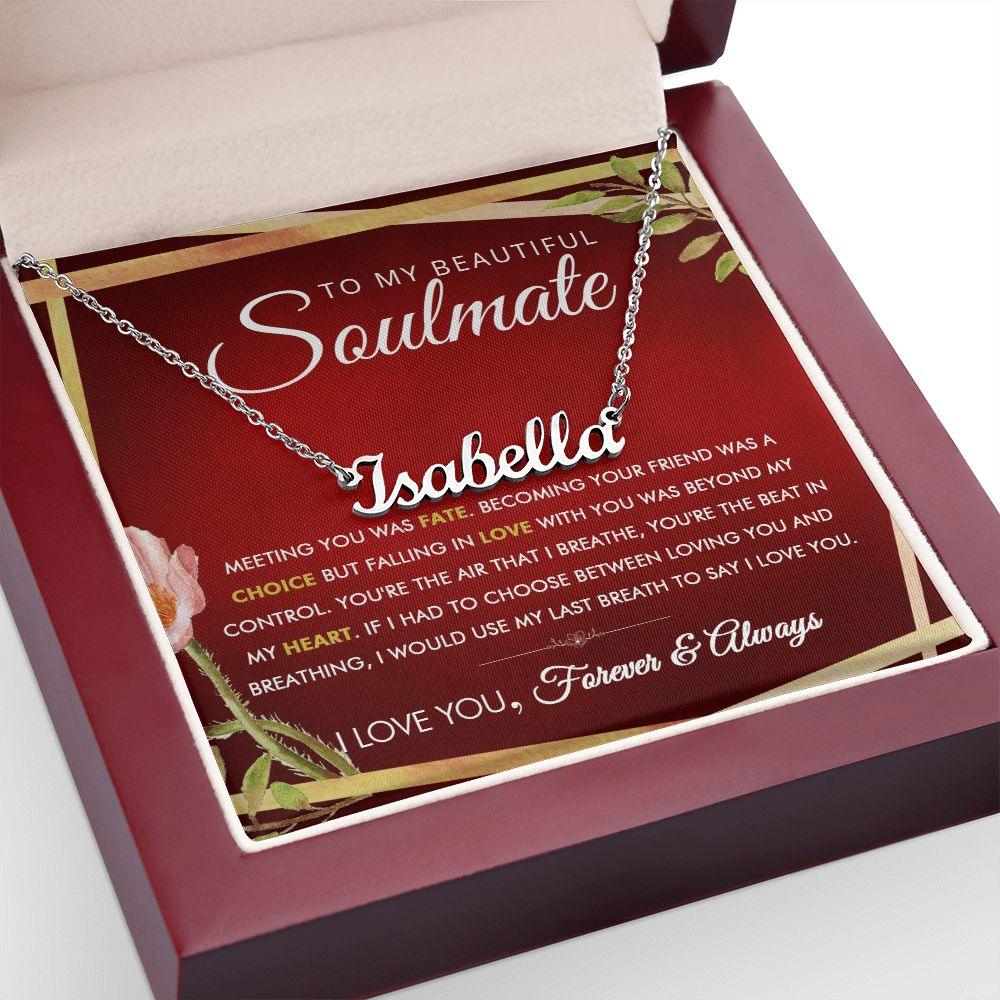 To My Beautiful Soulmate - Last - Personalized Name Necklace - Everyoou