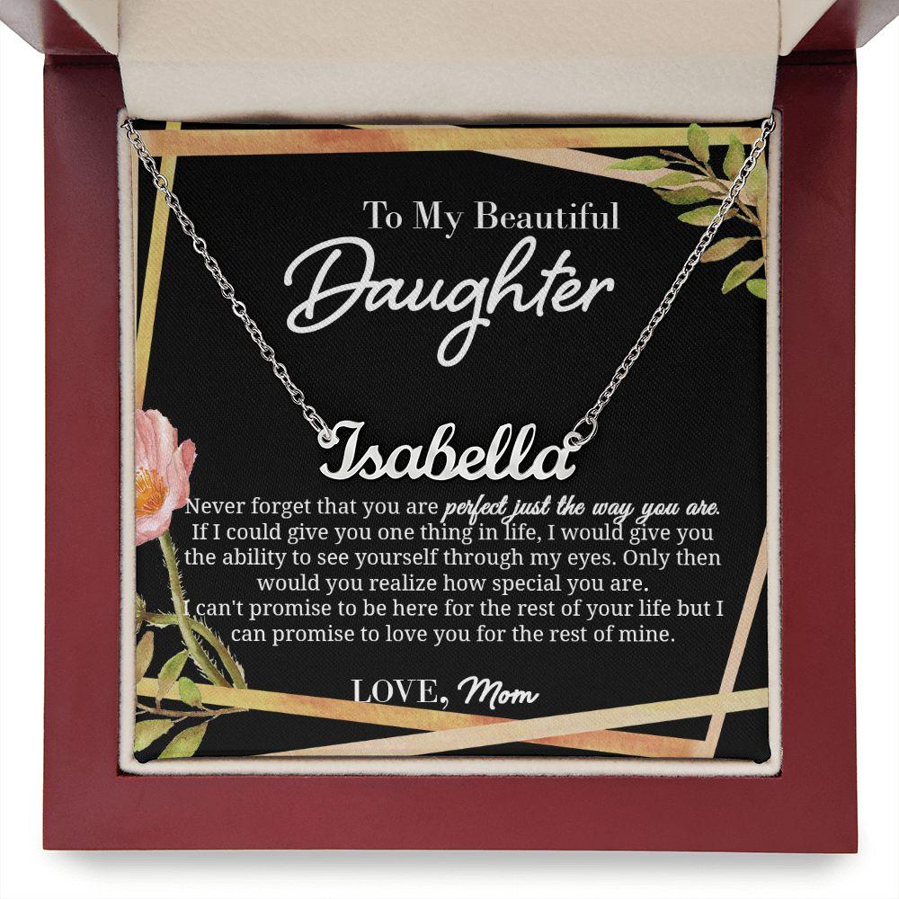 To My Beautiful Daughter - How Special You Are - Personalized Name Necklace - Everyoou