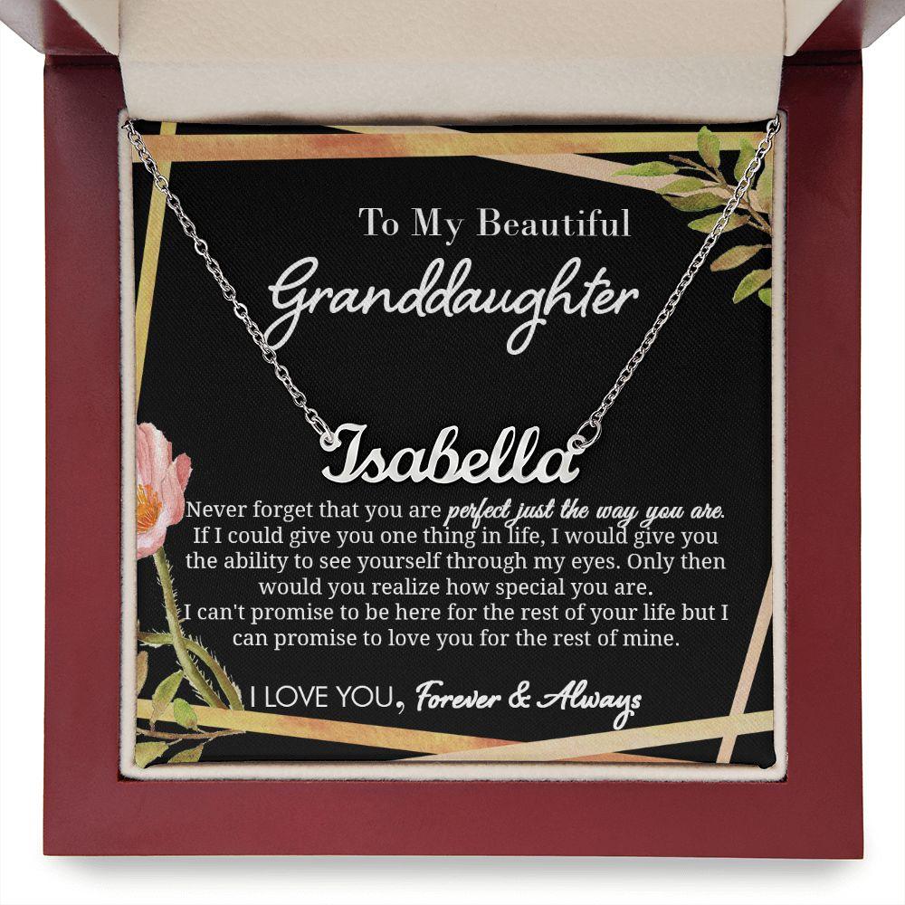 To My Beautiful Granddaughter - How Special You Are - Personalized Name Necklace - Everyoou