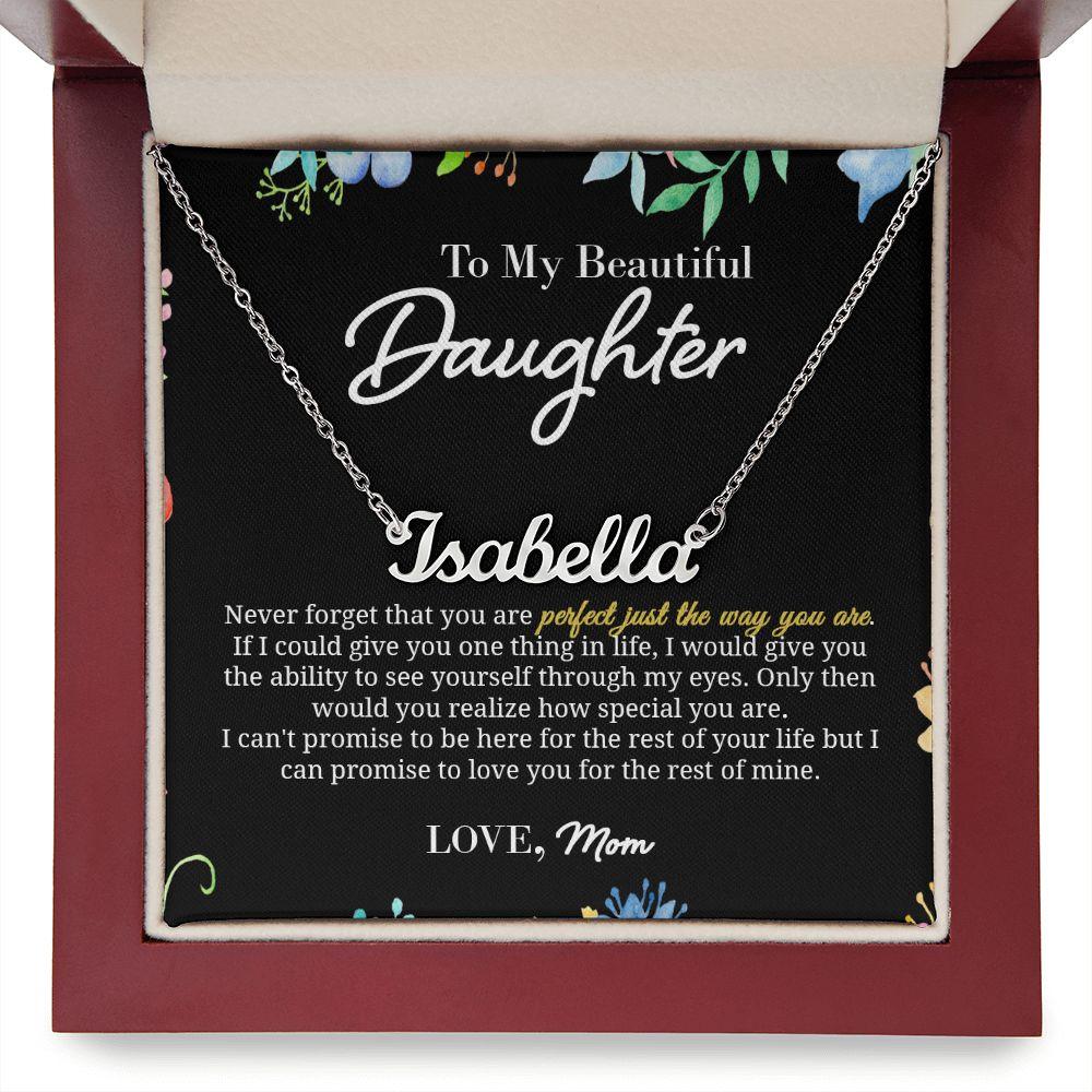 To My Beautiful Daughter - How Special You Are - Personalized Name Necklace - Everyoou