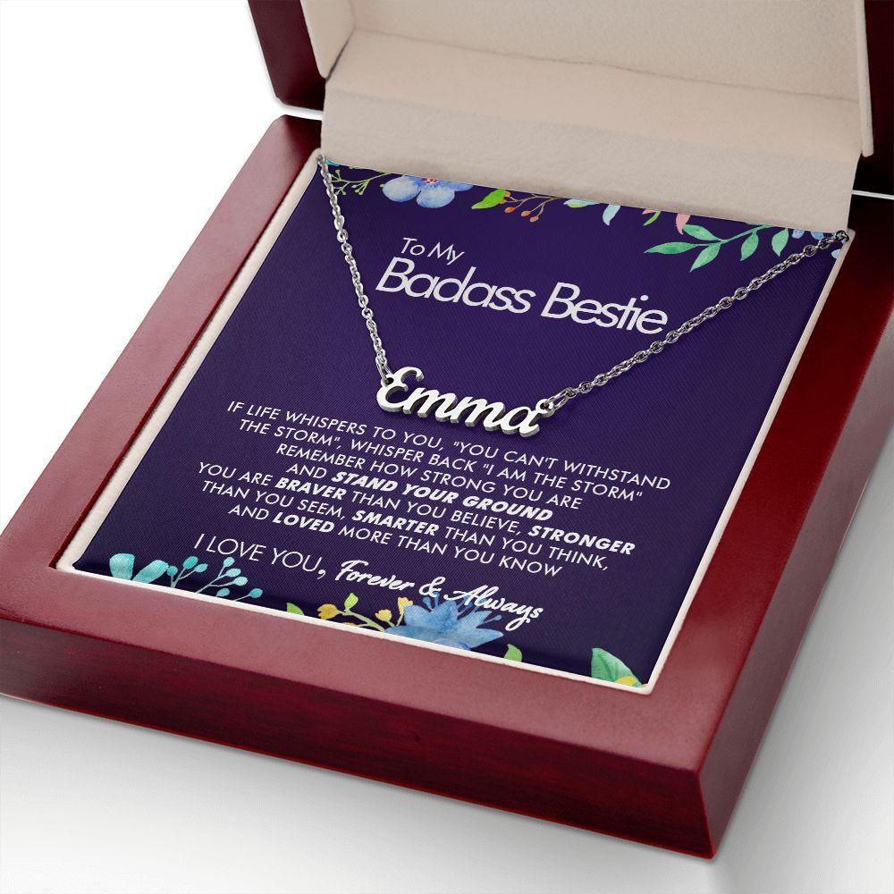To My Badass Bestie - Believe - Personalized Name Necklace - Everyoou